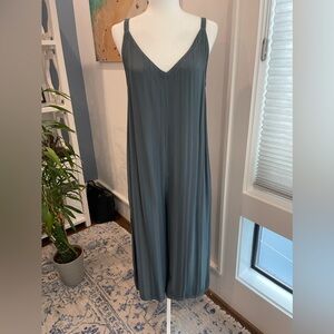 LACAUSA Siena Striped Jumpsuit in Sage Green